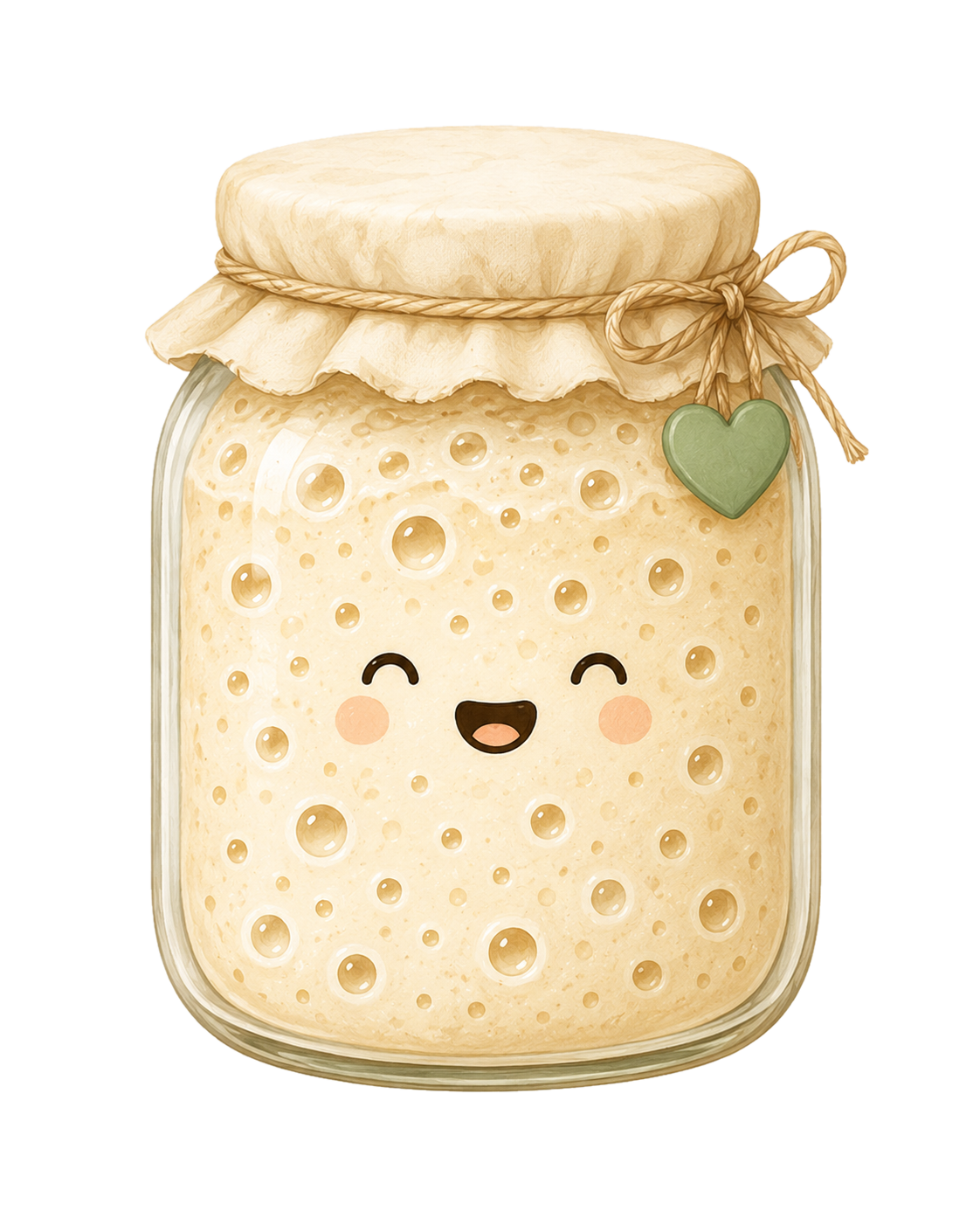 Sourdough starter at peak
